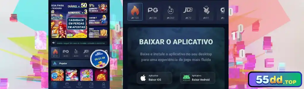 baixar aplicativo e login